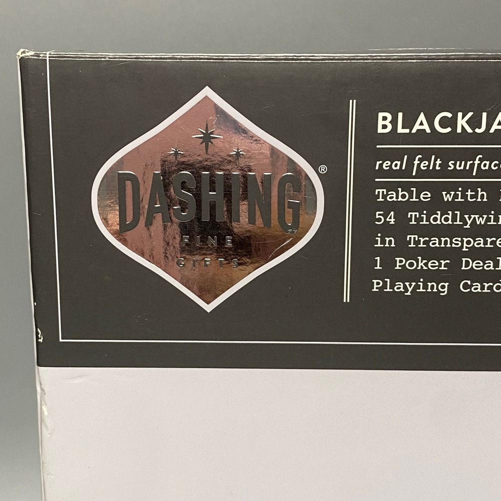 Dashing Blackjack Table Game Green New Mini Desktop Casino Set - Picture 2 of 14